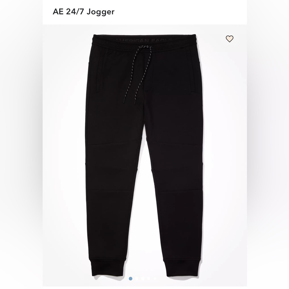 American Eagle 24/7 Black Jogger Sweatpants Large L